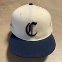 Old E Fitted White Navy